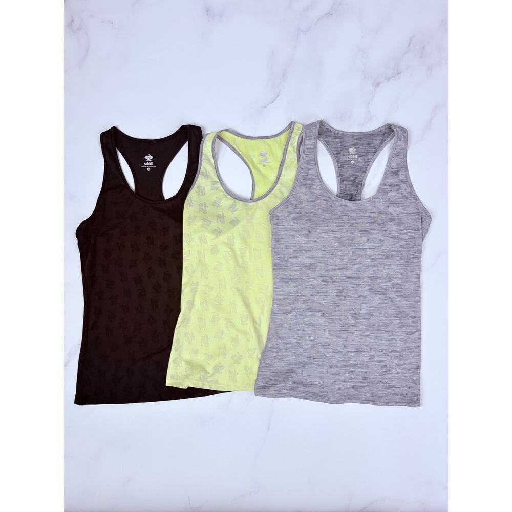 Rabbit Running Tank Bundle Small (3) Performance Athletic Racerback Breathable